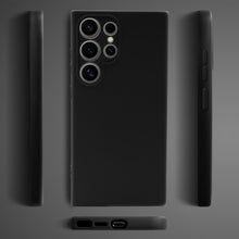 Lade das Bild in den Galerie-Viewer, Moozy Lifestyle. Silicone Case for Samsung S24 Ultra, Black - Liquid Silicone Lightweight Cover with Matte Finish and Soft Microfiber Lining, Premium Silicone Case