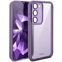 Ladda upp bild till gallerivisning, Moozy LumiCase Phone case for samsung S23 Transparent, Case for samsung s23 shockproof, TPU Cover for galaxy s23 with Camera Lens Protector, Case for samsung galaxy s23, Purple