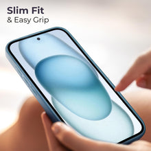 Ladda upp bild till gallerivisning, Moozy LumiCase Phone case for samsung S23 Transparent, Case for samsung s23 shockproof, TPU Cover for galaxy s23 with Camera Lens Protector, Case for samsung galaxy s23, Blue