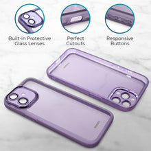 Afbeelding in Gallery-weergave laden, Moozy LumiCase phone case for iphone 11, 6.1-inch, Case for iphone 11 Shockproof, Bumper Case for iphone 11 clear case, Camera lens protector cover for iphone 11 slim, Purple