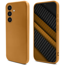 Charger l'image dans la galerie, Moozy Lifestyle. Silicone Phone Case for Samsung galaxy a55 5g, Liquid Silicone slim Protector Cover with Matte Finish and Soft Microfiber Lining, Premium Shockproof Case for a55 5g, Caramel