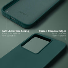 Load image into Gallery viewer, Moozy Lifestyle. Silicone Phone Case for Xiaomi 14T Pro, Liquid Silicone Lightweight Case with Matte Finish and Soft Microfiber Lining, Cover for Xiaomi 14T Pro, Dark Green