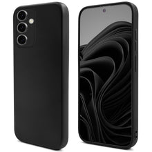 Afbeelding in Gallery-weergave laden, Moozy Lifestyle. Liquid Silicone Phone Case for Samsung galaxy S24 FE, Liquid Silicone Lightweight Cover for samsung S24 FE 5G with Matte Finish and Soft Microfiber Lining, Black