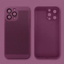 Ladda upp bild till gallerivisning, Moozy VentiGuard Phone Case for iphone 14 pro, 6.1-inch, Breathable Cover for iphone 14 pro with Perforated Pattern for Air Circulation, Hard case for iphone 14 pro, Purple