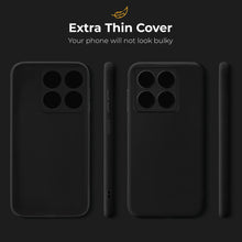 Load image into Gallery viewer, Moozy Minimalist Series Silicone Phone Case for Xiaomi 14T, Matte Finish Bumper Mobile Phone Case Slim Thin Soft Protective TPU Back Cover with Matte Surface, Black