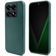 Load image into Gallery viewer, Moozy Lifestyle. Silicone Phone Case for Xiaomi 14T Pro, Liquid Silicone Lightweight Case with Matte Finish and Soft Microfiber Lining, Cover for Xiaomi 14T Pro, Dark Green