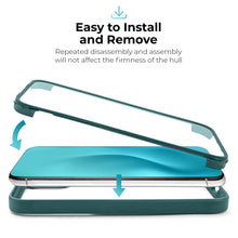 Ladda upp bild till gallerivisning, Moozy 360 Case for Xiaomi Redmi Note 11 Pro 5G/4G - Green Rim Transparent Case, Full Body Double-sided Protection, Cover with Built-in Screen Protector