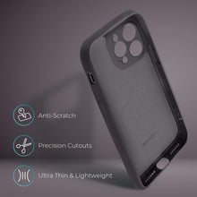 Lade das Bild in den Galerie-Viewer, Moozy Lifestyle. Premium Silicone Phone case for iPhone 15 Pro, 6.1-inch, Liquid Silicone Lightweight Cover for iphone 15 Pro Shockproof with Matte Finish and Soft Microfiber Lining, Dark Grey