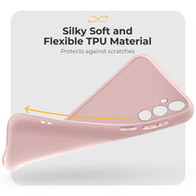 Load image into Gallery viewer, Moozy Minimalist Series SiliconePhone Case for Samsung Galaxy A55 5G, Matte Finish Lightweight Mobile Phone Case Slim Soft Protector TPU Cover with Matte Surface, Light Pink