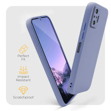 Cargar imagen en el visor de la galería, Moozy Minimalist Series Silicone Case for Xiaomi Redmi Note 10 Pro and Note 10 Pro Max, Blue Grey - Matte Finish Lightweight Mobile Phone Case Slim Soft Protective TPU Cover with Matte Surface