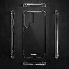 Charger l'image dans la galerie, Moozy Shockproof Silicone Phone Case for Samsung Galaxy S24 Ultra 5G - Transparent Case with Shock Absorbing 3D Corners Crystal Clear Protective Phone Case Soft TPU Silicone Cover