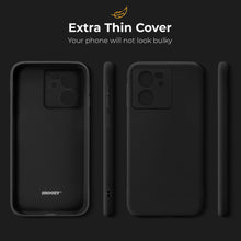 Load image into Gallery viewer, Moozy Minimalist Series Silicone Case for Xiaomi 13T / 13T Pro, Black - Matte Finish Lightweight Mobile Phone Case Slim Soft Protective TPU Cover with Matte Surface