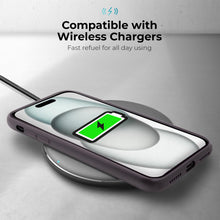 Lade das Bild in den Galerie-Viewer, Moozy Lifestyle. Premium Silicone Phone case for iPhone 15 Pro, 6.1-inch, Liquid Silicone Lightweight Cover for iphone 15 Pro Shockproof with Matte Finish and Soft Microfiber Lining, Dark Grey