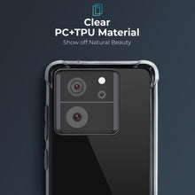 Charger l'image dans la galerie, Moozy Shockproof Silicone Phone Case for Xiaomi 13T 5G and 13T Pro 5G - Transparent Case with Shock Absorbing 3D Corners Crystal Clear Protective Phone Case Soft TPU Silicone Cover