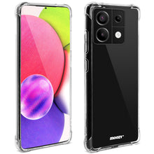 Charger l'image dans la galerie, Moozy Shockproof Silicone Phone Case for Xiaomi Redmi Note 13 Pro 5G and Poco X6 5G - Transparent Case with Shock Absorbing 3D Corners Crystal Clear Protective Soft TPU Silicone Cover