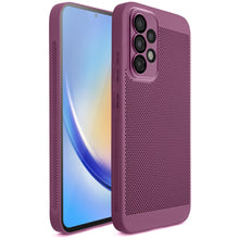 Ladda upp bild till gallerivisning, Moozy VentiGuard Phone Case for Samsung Galaxy A53 5G, Breathable phone case for samsung a53 with Perforated Pattern for Air Circulation, Cover for a53 5g shockproof, Purple