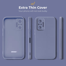 Cargar imagen en el visor de la galería, Moozy Minimalist Series Silicone Case for Xiaomi Redmi Note 10 Pro and Note 10 Pro Max, Blue Grey - Matte Finish Lightweight Mobile Phone Case Slim Soft Protective TPU Cover with Matte Surface