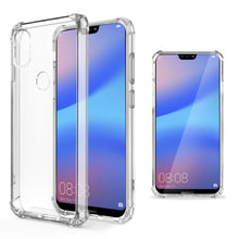 Ladda upp bild till gallerivisning, Moozy Shock Proof Silicone Case for Huawei P20 Lite - Transparent Crystal Clear Phone Case Soft TPU Cover