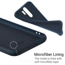 Load image into Gallery viewer, Moozy Lifestyle. Designed for Xiaomi Redmi Note 8 Pro Case, Midnight Blue - Liquid Silicone Cover with Matte Finish and Soft Microfiber Lining