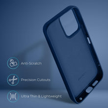 Ladda upp bild till gallerivisning, Moozy Lifestyle. Silicone Case for Samsung A13 4G, Midnight Blue - Liquid Silicone Lightweight Cover with Matte Finish and Soft Microfiber Lining, Premium Silicone Case