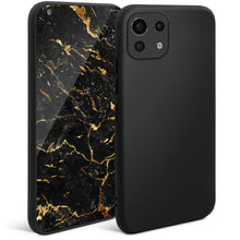 Load image into Gallery viewer, Moozy Minimalist Series Silicone Case for Xiaomi Mi 11 Lite 5G and 4G, Black - Matte Finish Lightweight Mobile Phone Case Slim Soft Protective