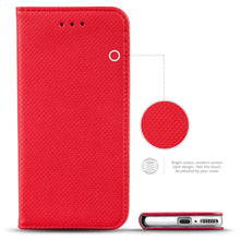 Load image into Gallery viewer, Moozy Case Flip Cover for Xiaomi Mi 11, Red - Smart Magnetic Flip Case Flip Folio Wallet Case with Card Holder and Stand, Credit Card Slots10,99