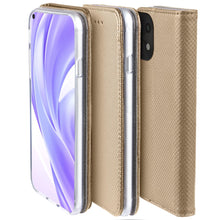 Lade das Bild in den Galerie-Viewer, Moozy Case Flip Cover for Xiaomi Mi 11 Lite and Mi 11 Lite 5G, Gold - Smart Magnetic Flip Case Flip Folio Wallet Case