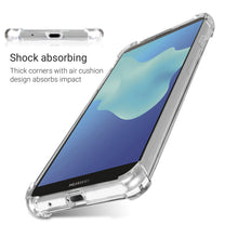 Ladda upp bild till gallerivisning, Moozy Shock Proof Silicone Case for Huawei Y5 2018, Y5 Prime 2018 - Transparent Crystal Clear Phone Case Soft TPU Cover