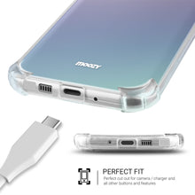 Load image into Gallery viewer, Moozy Shock Proof Silicone Case for Samsung Note 10 Plus - Transparent Crystal Clear Phone Case Soft TPU Cover