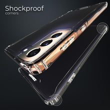 Load image into Gallery viewer, Moozy Xframe Shockproof Case for Samsung S21 5G and 4G - Transparent Rim Case, Double Colour Clear Hybrid Cover with Shock Absorbing TPU Rim