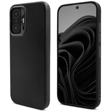 Carica l'immagine nel visualizzatore di Gallery, Moozy Lifestyle. Silicone Case for Xiaomi 11T and 11T Pro, Black - Liquid Silicone Lightweight Cover with Matte Finish and Soft Microfiber Lining, Premium Silicone Case
