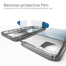 Charger l'image dans la galerie, Moozy Xframe Shockproof Case for Samsung A22 5G - Black Rim Transparent Case, Double Colour Clear Hybrid Cover with Shock Absorbing TPU Rim