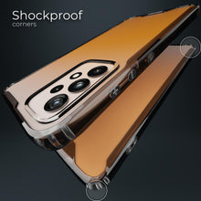 Ladda upp bild till gallerivisning, Moozy Xframe Shockproof Case for Samsung A13 4G - Black Rim Transparent Case, Double Colour Clear Hybrid Cover with Shock Absorbing TPU Rim