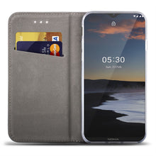 Load image into Gallery viewer, Moozy Case Flip Cover for Nokia 5.3, Dark Blue - Smart Magnetic Flip Case with Card Holder and Stand