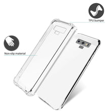 Ladda upp bild till gallerivisning, Moozy Shock Proof Silicone Case for Samsung Note 9 - Transparent Crystal Clear Phone Case Soft TPU Cover