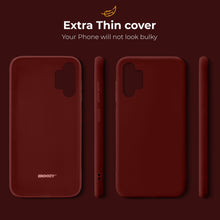 Charger l'image dans la galerie, Moozy Minimalist Series Silicone Case for Samsung A32 5G, Wine Red - Matte Finish Lightweight Mobile Phone Case Slim Soft Protective TPU Cover with Matte Surface
