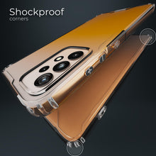 Ladda upp bild till gallerivisning, Moozy Xframe Shockproof Case for Samsung A13 4G - Transparent Rim Case, Double Colour Clear Hybrid Cover with Shock Absorbing TPU Rim