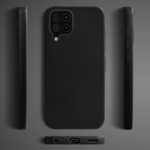 Charger l'image dans la galerie, Moozy Lifestyle. Silicone Case for Samsung A22 4G, Black - Liquid Silicone Lightweight Cover with Matte Finish and Soft Microfiber Lining, Premium Silicone Case