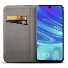 Afbeelding in Gallery-weergave laden, Moozy Case Flip Cover for Huawei P Smart 2019, Honor 10 Lite, Black - Smart Magnetic Flip Case with Card Holder and Stand