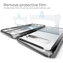 Charger l'image dans la galerie, Moozy Xframe Shockproof Case for Samsung S10 - Black Rim Transparent Case, Double Colour Clear Hybrid Cover with Shock Absorbing TPU Rim