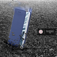 Carica l'immagine nel visualizzatore di Gallery, Moozy Case Flip Cover for Xiaomi Mi Note 10, Xiaomi Mi Note 10 Pro, Dark Blue - Smart Magnetic Flip Case with Card Holder and Stand