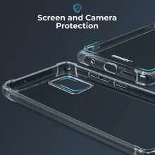 Ladda upp bild till gallerivisning, Moozy Shock Proof Silicone Case for Samsung S20 Plus - Transparent Crystal Clear Phone Case Soft TPU Cover
