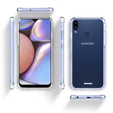 Carica l'immagine nel visualizzatore di Gallery, Moozy Shock Proof Silicone Case for Samsung A10s - Transparent Crystal Clear Phone Case Soft TPU Cover