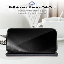 Load image into Gallery viewer, Moozy Wallet Case for Samsung A33 5G, Black Carbon – Flip Case with Metallic Border Design Magnetic Closure Flip Cover with Card Holder and Kickstand Function