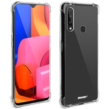 Lade das Bild in den Galerie-Viewer, Moozy Shock Proof Silicone Case for Samsung A20s - Transparent Crystal Clear Phone Case Soft TPU Cover