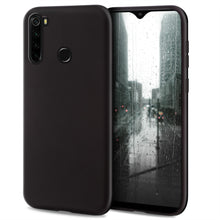 Załaduj obraz do przeglądarki galerii, Moozy Minimalist Series Silicone Case for Xiaomi Redmi Note 8, Black - Matte Finish Slim Soft TPU Cover