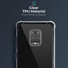 Cargar imagen en el visor de la galería, Moozy Shock Proof Silicone Case for Xiaomi Redmi Note 9S and Xiaomi Redmi Note 9 Pro - Transparent Crystal Clear Phone Case Soft TPU Cover