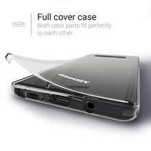 Afbeelding in Gallery-weergave laden, Moozy 360 Degree Case for Samsung Note 8 - Full body Front and Back Slim Clear Transparent TPU Silicone Gel Cover