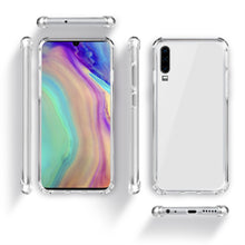 Ladda upp bild till gallerivisning, Moozy Shock Proof Silicone Case for Huawei P30 - Transparent Crystal Clear Phone Case Soft TPU Cover