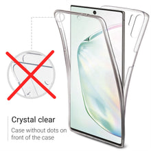 Carica l'immagine nel visualizzatore di Gallery, Moozy 360 Degree Case for Samsung Note 10 Plus - Full body Front and Back Slim Clear Transparent TPU Silicone Gel Cover